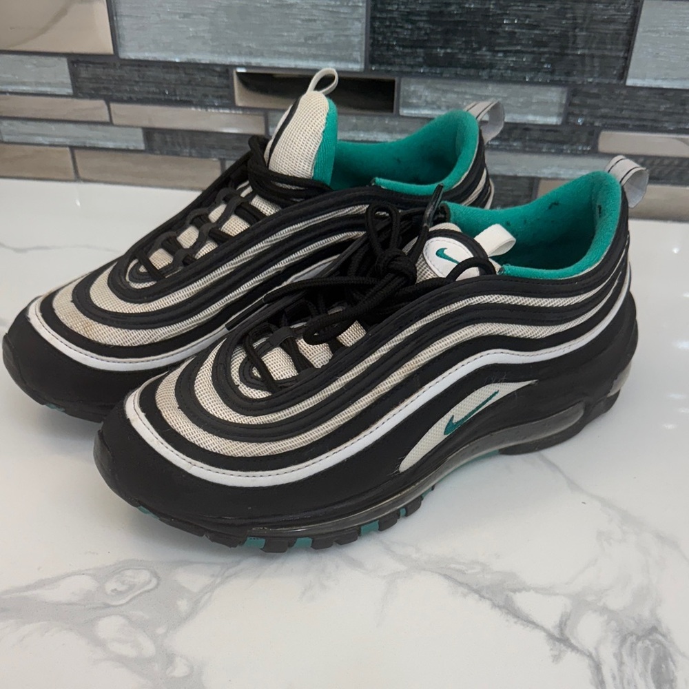 Nike Air Max 97 Black and Green Shoes